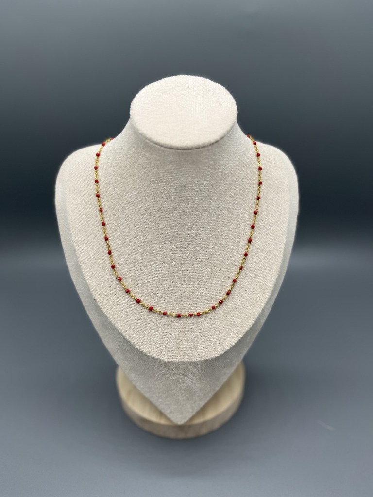 Collier Lisa rouge