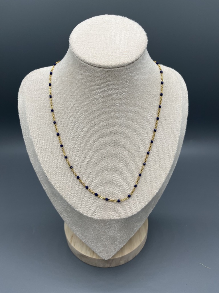 Collier Lisa Bleu Marine