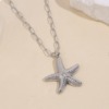 collier étoile de mer argenté
